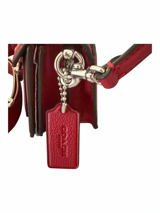 Coach Tabby 20 Ruby Pebbled Leather NWT Silver Hardware Shoulder Crossbody Bag - Picture 11 of 13